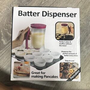 Batter Dispenser with Pink Lid